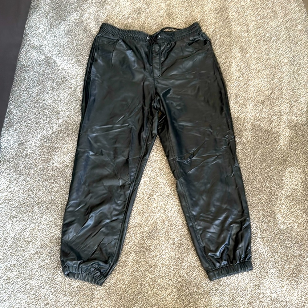 Express Faux Leather joggers